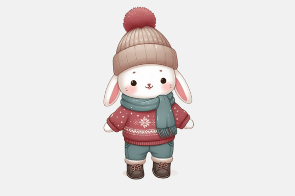 Download Cute Winter Rabbit PNG Sublimation - Sublimation Collection