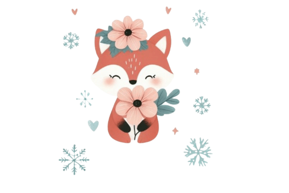 Download Cute Winter Fox PNG Sublimation - Sublimation Collection