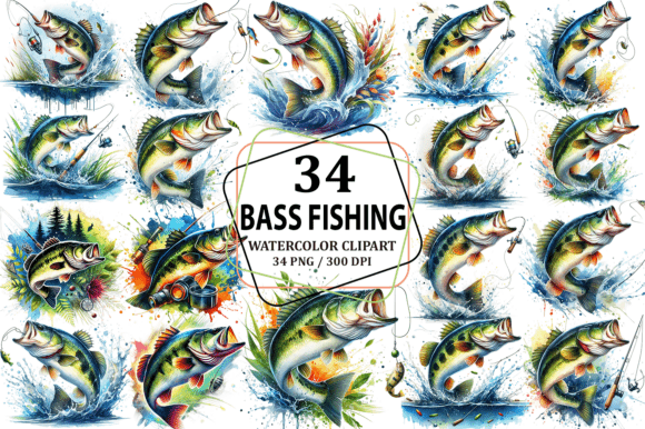 Download Bass Fishing Clipart Sublimation PNG - Sublimation Collection
