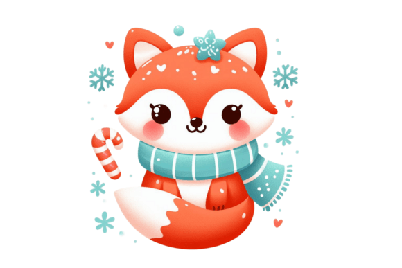 Download Cute Winter Fox PNG Sublimation - Sublimation Collection