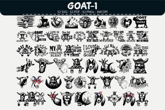 Download Goat Vector Clipart – 52 Designs - Goat Collection