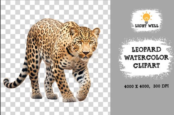 Download Cute Wildlife Leopard Watercolor Clipart - Cute wildlife Collection