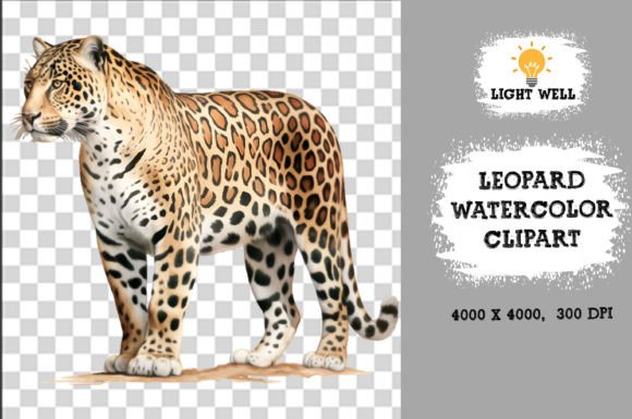 Download Cute Wildlife Leopard Watercolor Clipart - Cute wildlife Collection