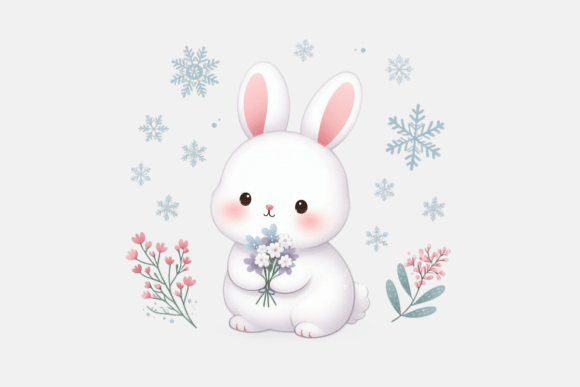 Download Cute Winter Rabbit PNG Sublimation - Sublimation Collection