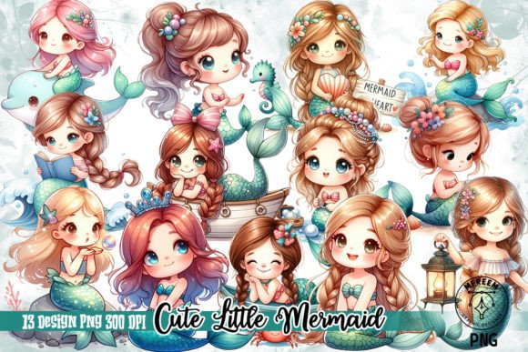 Download Cute Little Mermaid Sublimation Clipart - Sublimation Collection