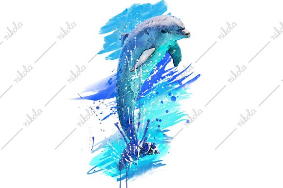 Download Dolphin Watercolor Sublimation Clipart - Sublimation Collection