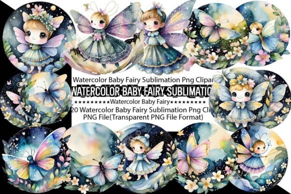 Download Watercolor Baby Fairy Sublimation Bundle - Sublimation Collection