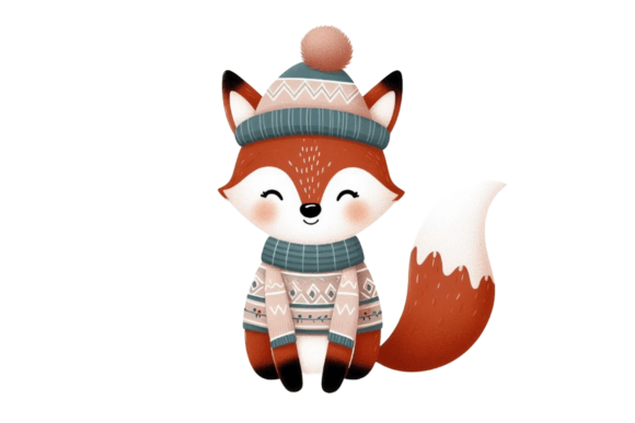 Download Cute Winter Fox PNG Sublimation - Sublimation Collection