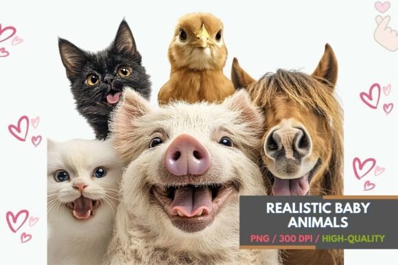 Download Realistic Baby Animal PNG Sublimation - Sublimation Collection
