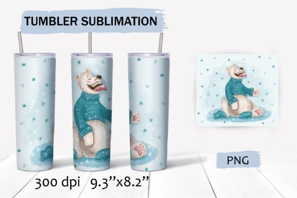 Download Polar Bear Tumbler Wrap Sublimation - Sublimation Collection