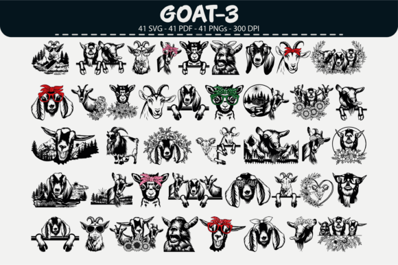 Download Goat Vector Clipart – 41 Designs - Goat Collection