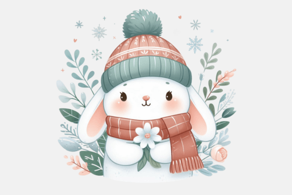 Download Cute Winter Rabbit PNG Sublimation - Sublimation Collection