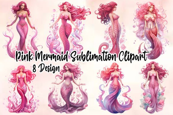 Download Pink Mermaid Sublimation Clipart - Sublimation Collection