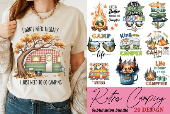 Download Retro Camping Sublimation Bundle - Sublimation Collection
