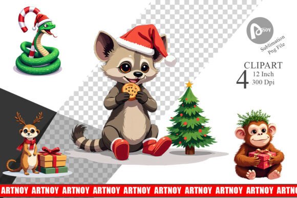 Download Christmas Jungle Animals Clipart - Jungle animals clipart Collection