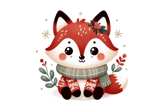 Download Cute Winter Fox PNG Sublimation - Sublimation Collection