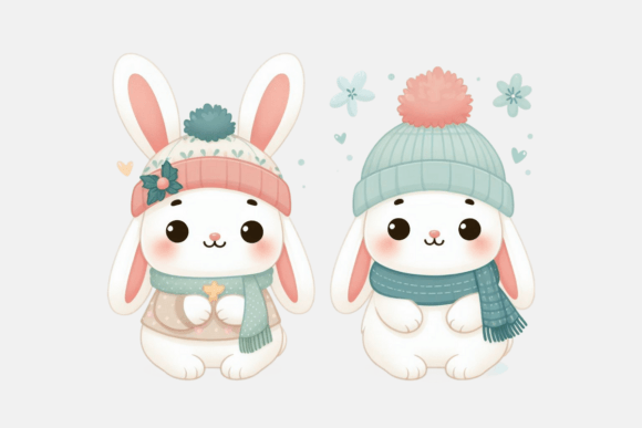 Download Cute Winter Rabbit PNG Sublimation - Sublimation Collection
