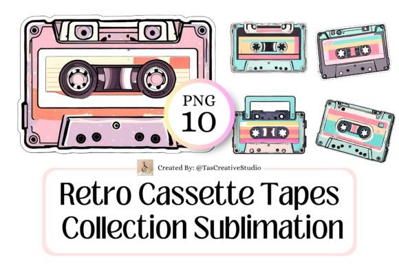 Download Retro Cassette Tapes Pastel Sublimation - Sublimation Collection