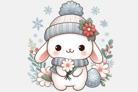 Download Cute Winter Rabbit PNG Sublimation - Sublimation Collection