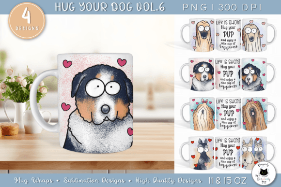 Download Dog Sublimation Designs | Dog Mug Wraps - Sublimation Collection