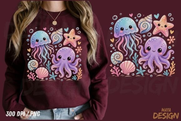 Download Cute Ocean Animals PNG Sublimation - Sublimation Collection