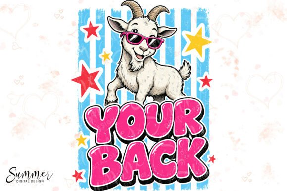 Download Goat Your Back Retro Funny Animal Pun - Goat Collection