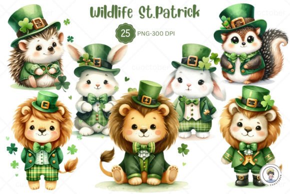 Download Watercolor Cute Wildlife St.patrick Day - Cute wildlife Collection
