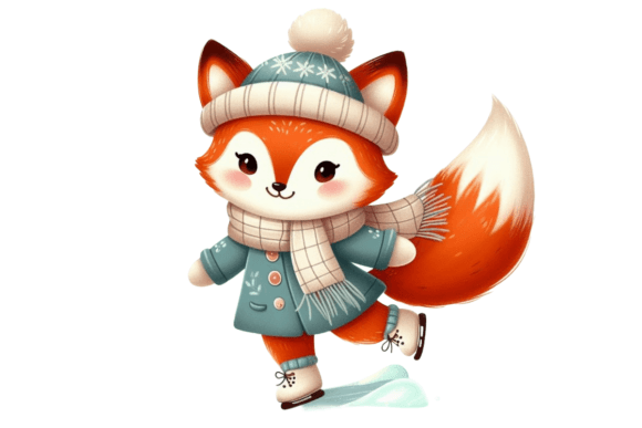 Download Cute Winter Fox PNG Sublimation - Sublimation Collection