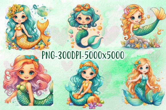 Download Baby Mermaid Sublimation Clipart - Sublimation Collection