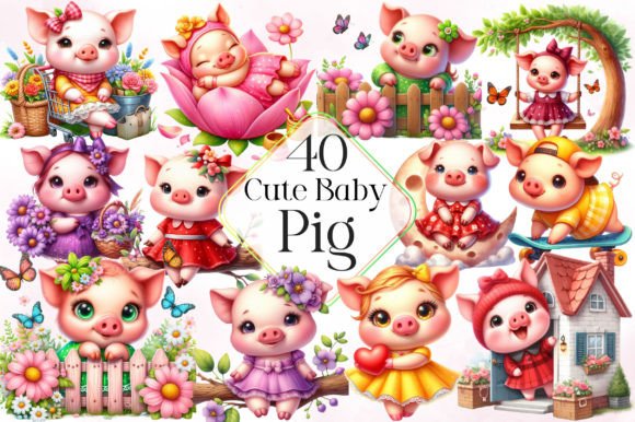 Download Cute Pig Sublimation Clipart - Sublimation Collection