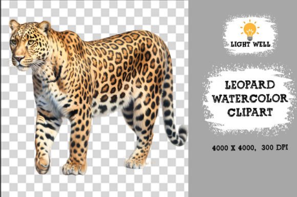 Download Cute Wildlife Leopard Watercolor Clipart - Cute wildlife Collection