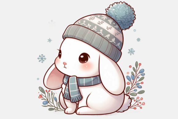 Download Cute Winter Rabbit PNG Sublimation - Sublimation Collection