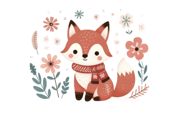 Download Cute Winter Fox PNG Sublimation - Sublimation Collection