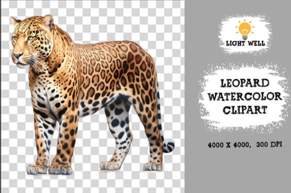 Download Cute Wildlife Leopard Watercolor Clipart - Cute wildlife Collection