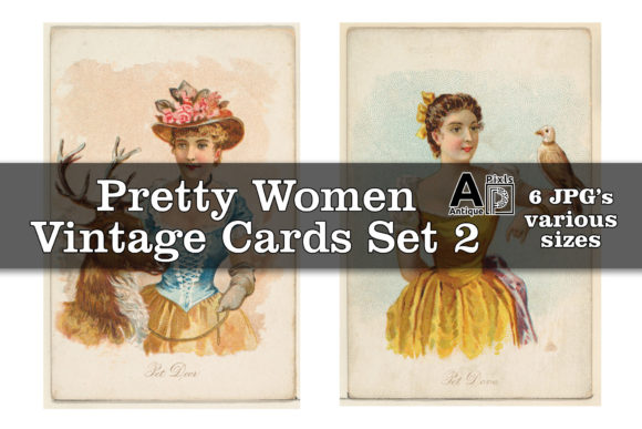Download Women with Household Pets Cards Set No 2 - Card Collection