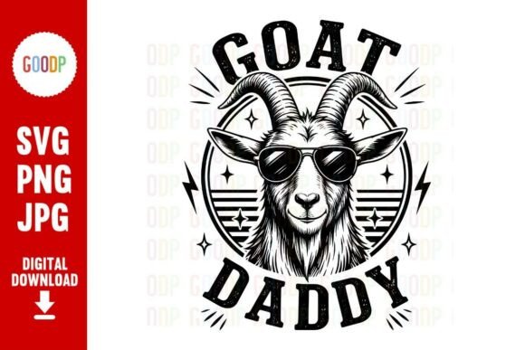 Download Goat Daddy Retro Father Funny SVG - Goat Collection