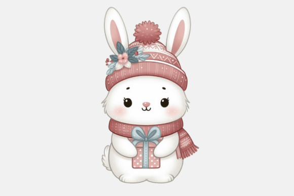 Download Cute Winter Rabbit PNG Sublimation - Sublimation Collection